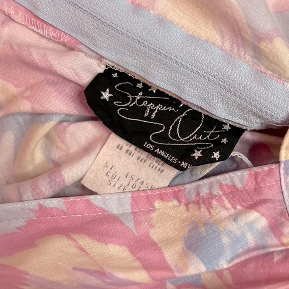 Vintage 80’s Pastel Floral Midi Dress - Picture 4 of 4